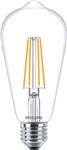 Philips CorePro LED Standard 7W (60W) E27 ST64 827 Klar er en dekorativ LED-lyskilde med filamentlook til synlige armatu