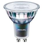 Philips MASTER LEDspot ExpertColor GU10 er en 5,5 W LED spot med 355 lm og 25° strålevinkel til præcis accent- og punktb