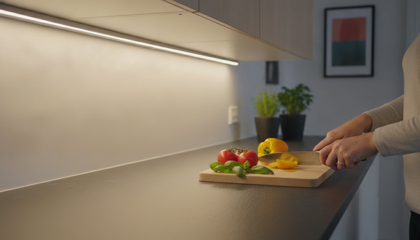 Alt om LED lysbånd under køkkenskabe: Den ultimative guide til køkkenbelysning