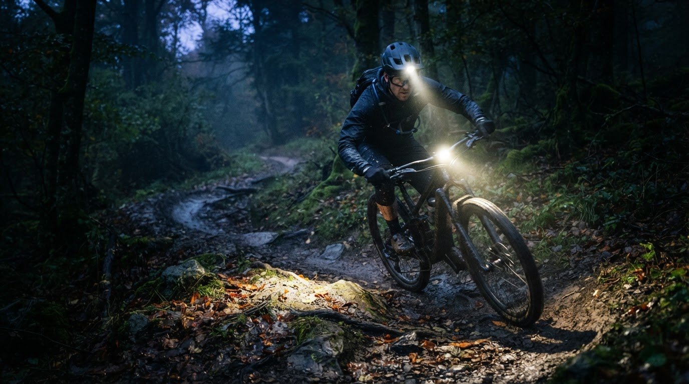 Pandelampe til MTB natkørsel: Den ultimative guide til lys på sporet i 2026