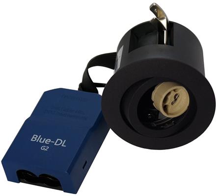 SOLAR LIGHT BLUE-DL 66 G2 RUND GU10 KIP MATSORT - Easylight.dk
