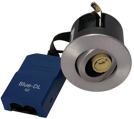 SOLAR LIGHT BLUE-DL 66 G2 RUND GU10 KIP OUTDOOR ALU - Easylight.dk