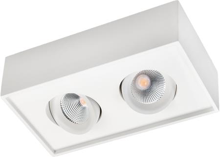 SG ARMATUREN CUBE LUX 2X7W HVID 27K - Easylight.dk